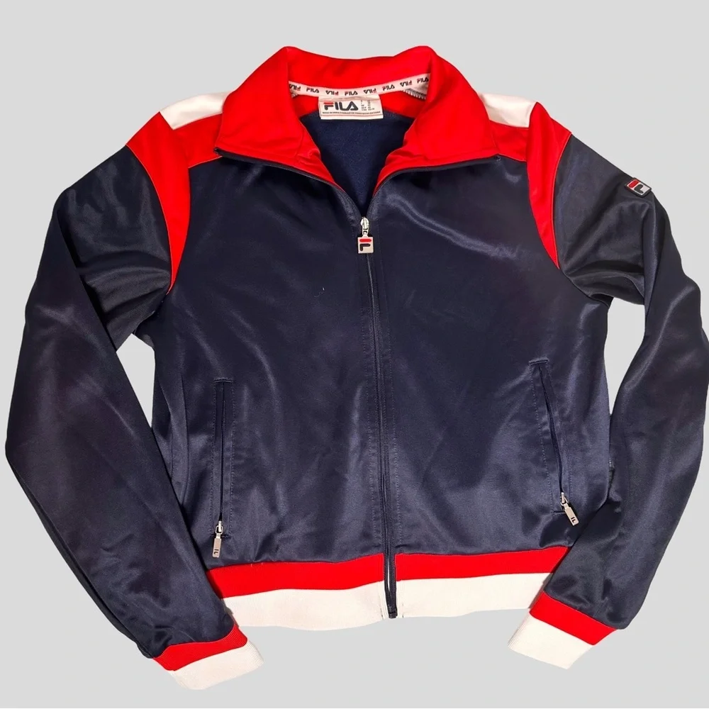 Fila Navy and Red Zip-Up Jacket
